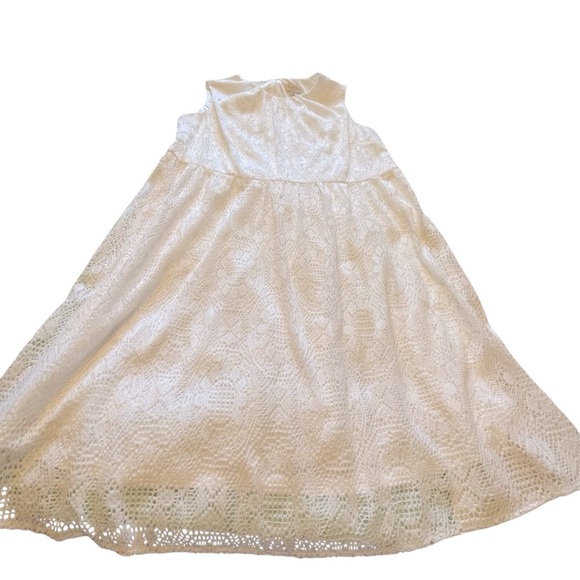 Laura Plus White Lace Dress-Size 20-Sleeveless/Fitted Bodice-Flared Skirt NWT - Picture 10 of 14